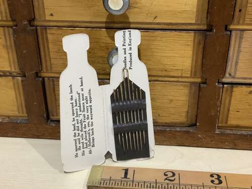 Holbrooks Sauce Bottle Fold Out Advertising Trade Card Sewing Kit Ephemera c1900s