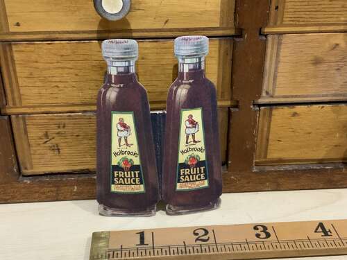 Holbrooks Sauce Bottle Fold Out Advertising Trade Card Sewing Kit Ephemera c1900s