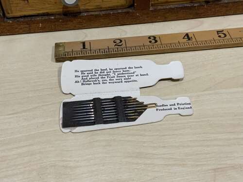 Holbrooks Sauce Bottle Fold Out Advertising Trade Card Sewing Kit Ephemera c1900s