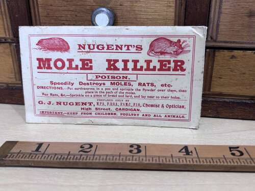 Mole Killer Poison Nugent of Cardigan Advertising Paper Packet c1900s