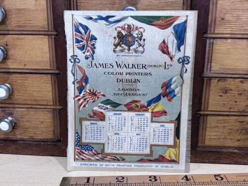 Superb James Walker Printers Dublin Advertising Trade Silk c1900s