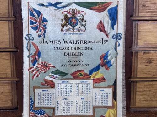 Superb James Walker Printers Dublin Advertising Trade Silk c1900s