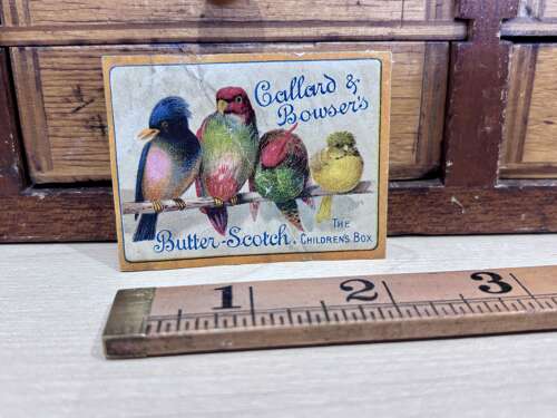 Callard & Bowser's Bird image Toffee Tin Advertising Trade Card Ephemera c1890s
