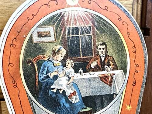 Magnetised Food Magnet Shaped Die-Cut Advertising Trade Card c1900s