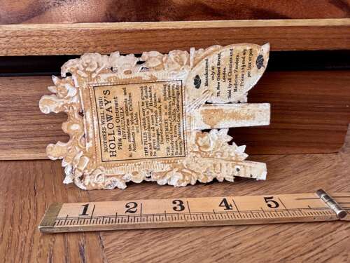 Holloway's Pills King Edward 7th Die-Cut Easel Royal Advertising Trade Card c1902