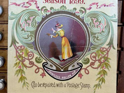 Fleuss Tubeless Tires Bicyle Bike Advertising Trade Card c1899