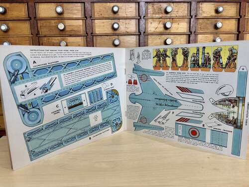 Woodbine Cigarette Space Ship Rocket Promo Advertising Card Toy Novelty c1954