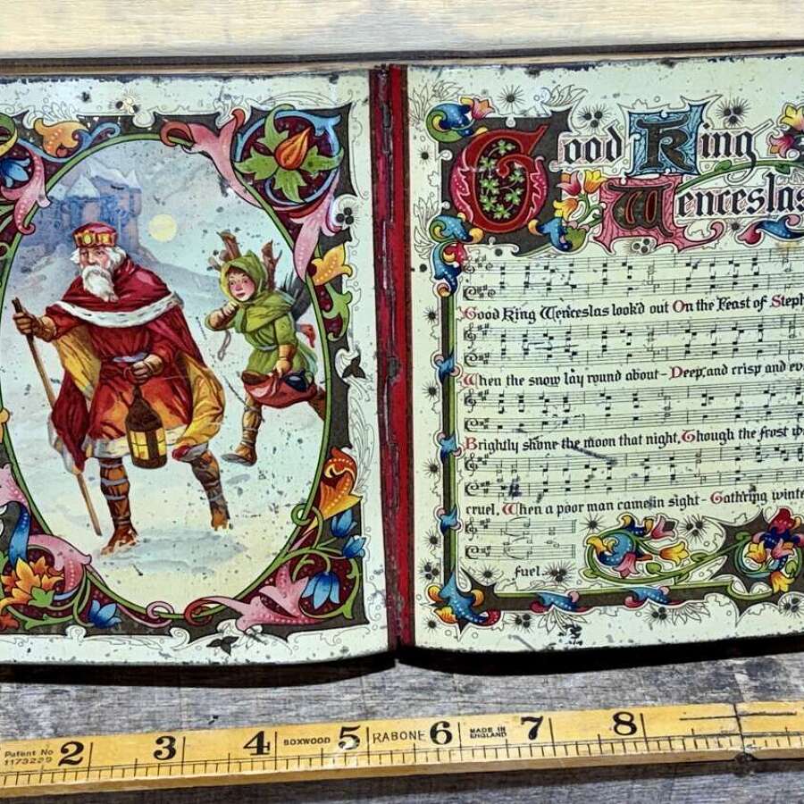 Huntley & Palmers Christmas King Wenceslas Biscuit Tin c1913