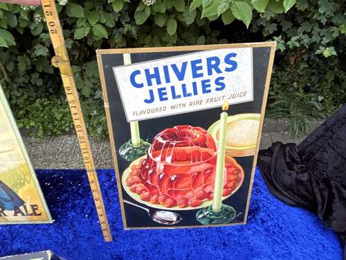 Chiver's Jelly Shop Display Advertising Card Sign c1930s