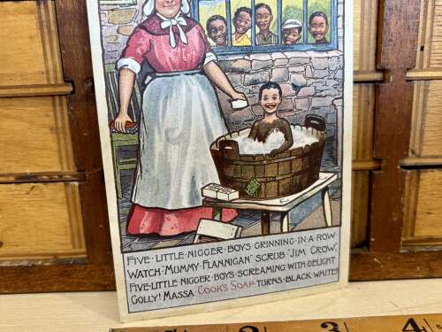 Cook's Lightening Soap Black Americana Advertising Trade Card Ephemera c1900