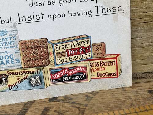 Superb Spratt's Dog Soap & Pet Food Advertising Trade Post Card Ephemera c1900s