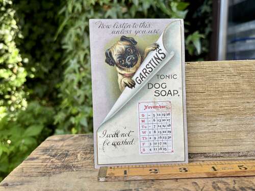Garstin's Tonic Dog Soap Pet Advertising Trade Post Card Ephemera c1900s