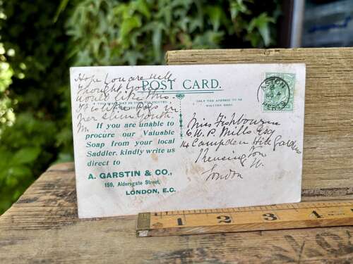 Garstin's Tonic Dog Soap Pet Advertising Trade Post Card Ephemera c1900s