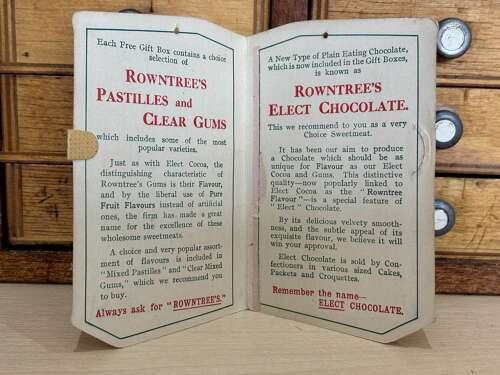 Rowntree's Cocoa Can Die-Cut Opening Advertising Trade Card Ephemera c1900s