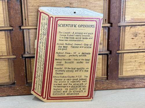 Rowntree's Cocoa Can Die-Cut Opening Advertising Trade Card Ephemera c1900s
