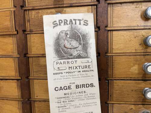 Spratt's Parrot & Cage Bird Food King Edward 7th Advertising Trade Card Ephemera c1900s