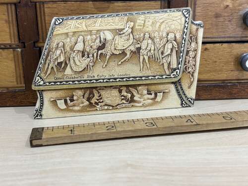 Scarce Rowntree's Chocolate Tin Fold Out Die-Cut Advertising Trade Card Ephemera c1900s