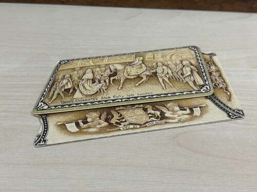 Scarce Rowntree's Chocolate Tin Fold Out Die-Cut Advertising Trade Card Ephemera c1900s