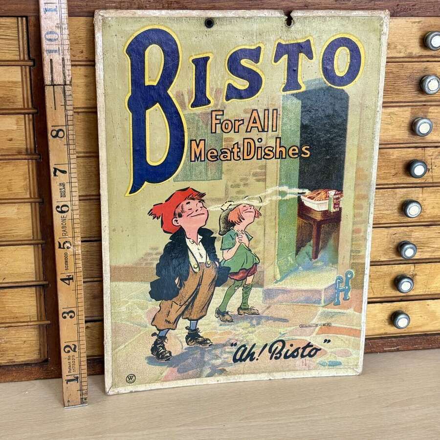 Ah! Bisto Shop Advertising Show Card Sign c1930s