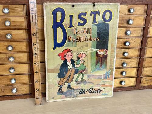 Ah! Bisto Shop Advertising Show Card Sign c1930s