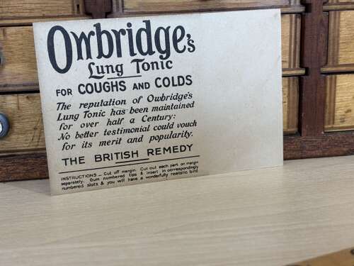 Oxbridge's Tonic Kingfisher Bird Die-Cut Advertising Trade Card Ephemera c1900s