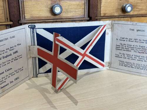Palmer's Tyres Garage Motor Car Cycle Union Jack Mechanical Advertising Trade Card c1900s
