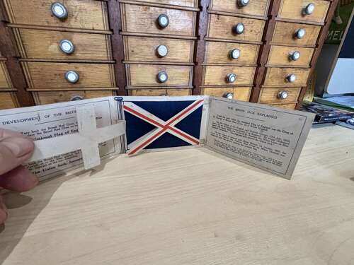 Palmer's Tyres Garage Motor Car Cycle Union Jack Mechanical Advertising Trade Card c1900s