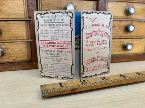 Victorian Brown & Polson's Fold out Advertising Trade Card Ephemera c1900s