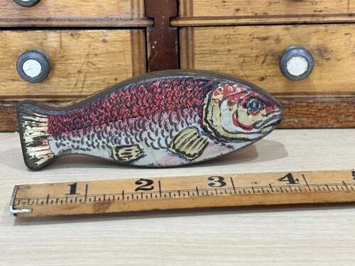 Early Fish Chocolate Sample Miniature Tin c1915