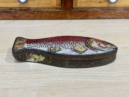 Early Fish Chocolate Sample Miniature Tin c1915