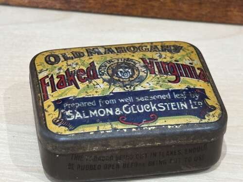Salmon Gluckstein Old Mahogany 1oz Tobacco Sample Tin c1900s