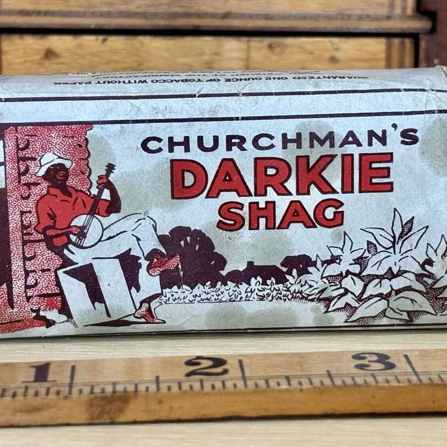 Churchman's Darkie Shag Black Americana Live / Full Tobacco Packet c1900s