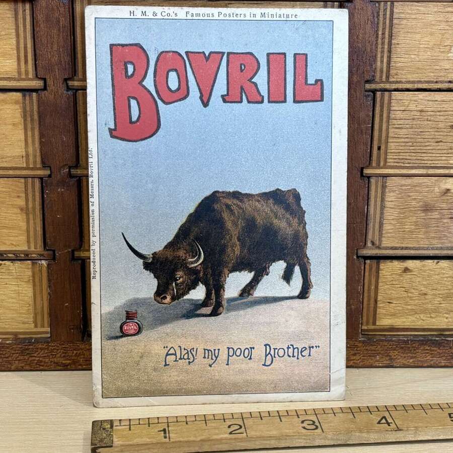 Bovril Alas My Poor Brother Advertising Trade Post Card Ephemera c1900s