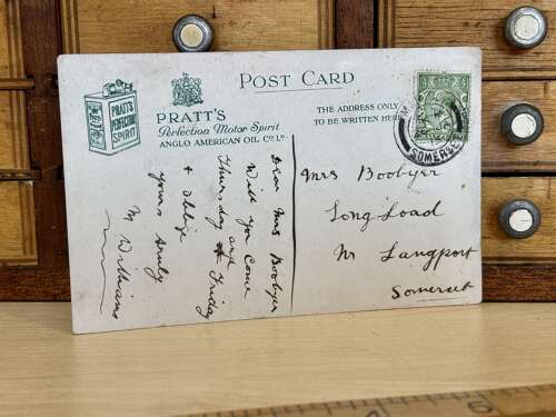 Early Pratt’s Petrol Motor boat Advertising Trade Card Ephemera c1900s