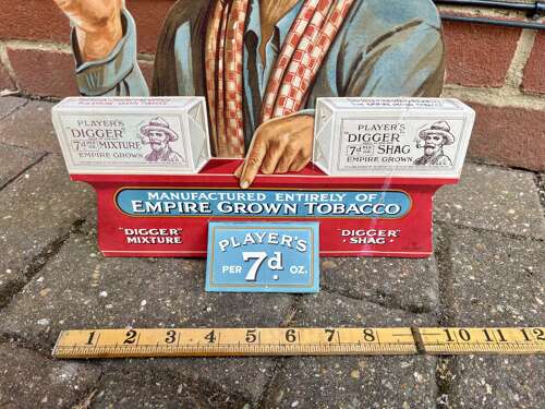 Wonderful Player’s Cigarette Tobacco Die-Cut Fold Out Standee Card advertising Sign c1925