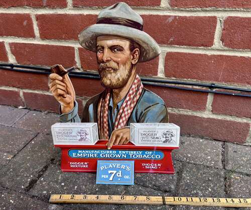 Wonderful Player’s Cigarette Tobacco Die-Cut Fold Out Standee Card advertising Sign c1925