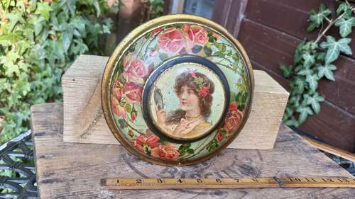 Early CWS Tea Girl Image Advertising Tin c1900s