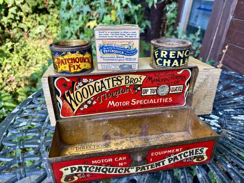 Woodgate's Patchquick Motor Car Garage Tyre Repair Kit c1900s Complete