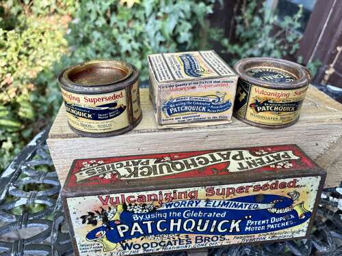 Woodgate's Patchquick Motor Car Garage Tyre Repair Kit c1900s Complete
