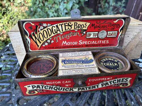 Woodgate's Patchquick Motor Car Garage Tyre Repair Kit c1900s Complete