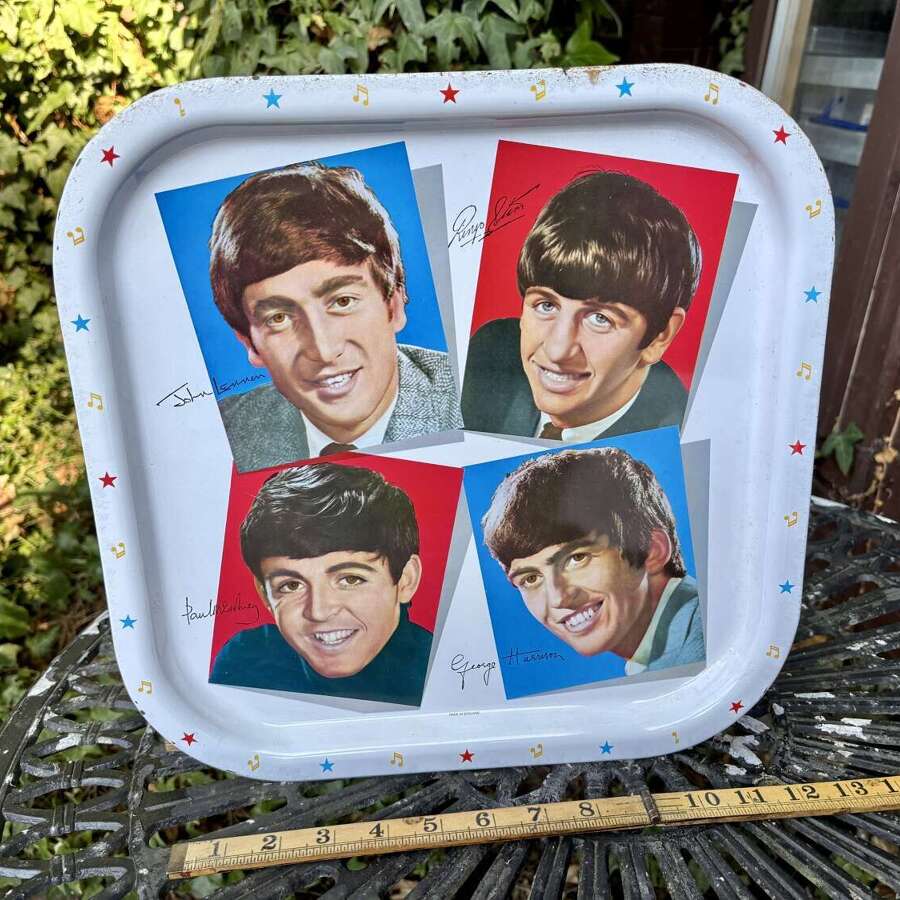 Genuine Beatles Pressed Tin Serving Tray c1964