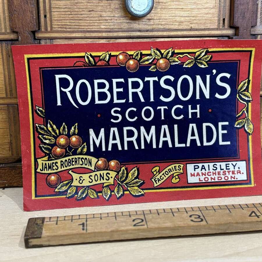 Early Robertson&rsquo;s Marmalade label Advertising Trade Card Ephemera c1900s