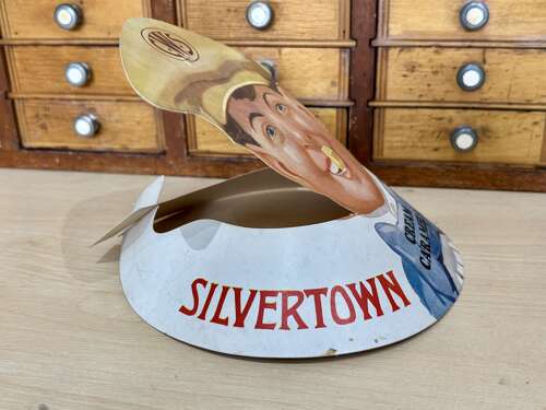 Superb CWS Boy Eating Toffee Standee Advertising Card Sign c1920s