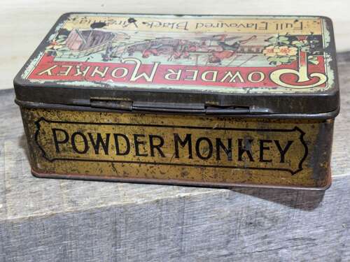 Victorian Powder Monkey Naval Sailor Image Tobacco Tin c1900s