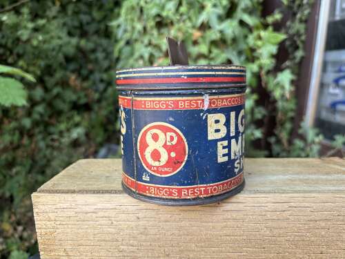 Bigg's Empire Shag Tobacco Shop Counter String Tin c1900s