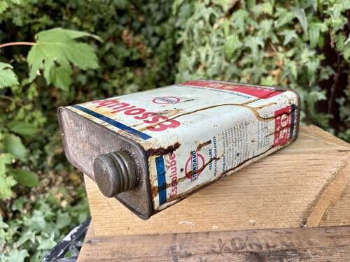 Vintage Esso Lube Motor Car Oil Garage Tin Can c1930s