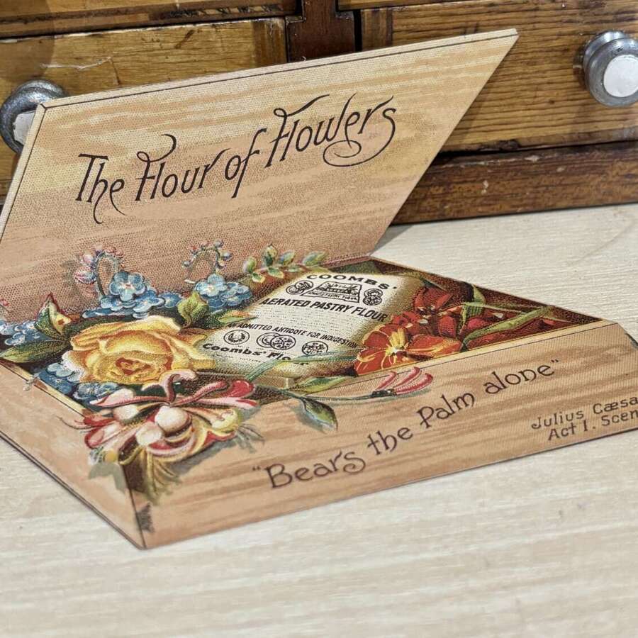 Superb Coomb's Flour Fold Out Advertising Trade Card Ephemera c1900s