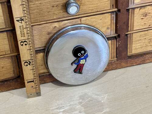 Robertson's Jolly Golfer Enamelled Jam Marmalade Chromed Metal Lid c1930s