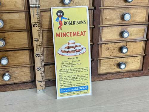 Robertson's Golly Mincemeat Pies Advertising Recipe c1950s