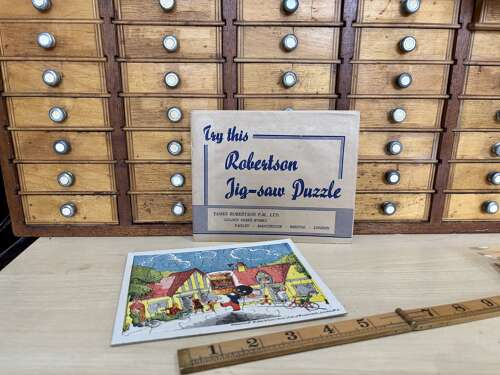 Robertson's Golden Shred Golly Advertising Jigsaw Card Puzzle c1950s